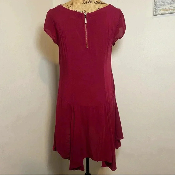 Urban Outfitters Trapeze Dress Maroon Women’s Small - Picture 5 of 8
